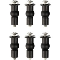 WC-Sitz-Befestigungsschrauben, WC-Sitz-Scharnier, WC-Sitz-Befestigungen, Gummi-Dehnschrauben, 6 Stück, Schwarz - Ahlsen WC-Sitz-Befestigungsschrauben, WC-Sitz-Scharnier, WC-Sitz-Befestigungen, Gummi-Dehnschrauben, 6 Stück, Schwarz - Ahlsen von AHLSEN