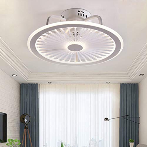 AHQX Leise Deckenventilator LED 56W Licht Dimmbar Mit Fernbedienung Ultra Dünn Design Fan Deckenleuchte Schlafzimmer Kinderzimmer Esszimmer Ventilator Lampe Fan Deckenlampe Timing Fan Kronleuchter von AHQX