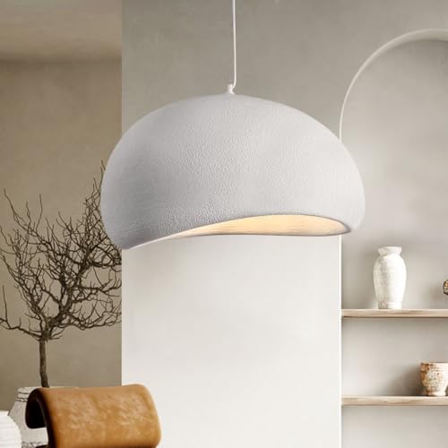 AHQX Moderne Wabi-Sabi-Stil Kronleuchter Esszimmer Hängelampe e27 höhenverstellbar Decke Pendelleuchte minimalistisches Kreativ Design Wohnzimmer Schlafzimmer Bar Innenbeleuchtung weiß(A,40CM) von AHQX