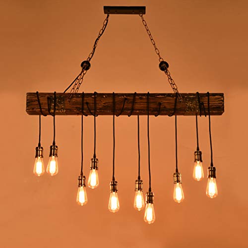 Hölzerner Pendellampe Retro Industrie Wind Kronleuchter Persönlichkeit Nostalgischer Hängelampe 10*E27 Höhenverstellbarer Hängeleuchten Bar Cafe Schlafzimmer Wohnzimmer Esszimmer Pendelleuchten Hölzerner Pendellampe Retro Industrie Wind Kronleuchter Persönlichkeit Nostalgischer Hängelampe 10*E27 Höhenverstellbarer Hängeleuchten Bar Cafe Schlafzimmer Wohnzimmer Esszimmer Pendelleuchten von AHQX