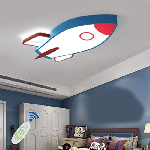 Kinderzimmer LED Deckenlicht Rakete Deckenlampe Modern Deckenleuchte Metall Acryl Kreativ Kinderelamp Dimmbar Mit Fernbedienung Kinder Jungs Wohnzimmer Light Schlafzimmer Lighting von AHQX