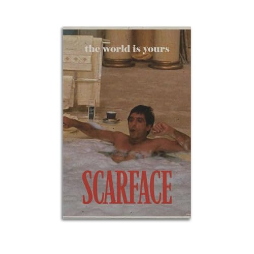 AHSEOIWRJH Vintage-Poster, Scarface-Poster, Vintage-Druck, Wandkunst, Poster, dekorative Malerei, ästhetische Leinwand-Dekoration für Wohnzimmer, Schlafzimmer, 60 x 90 cm, ungerahmter Stil AHSEOIWRJH Vintage-Poster, Scarface-Poster, Vintage-Druck, Wandkunst, Poster, dekorative Malerei, ästhetische Leinwand-Dekoration für Wohnzimmer, Schlafzimmer, 60 x 90 cm, ungerahmter Stil von AHSEOIWRJH