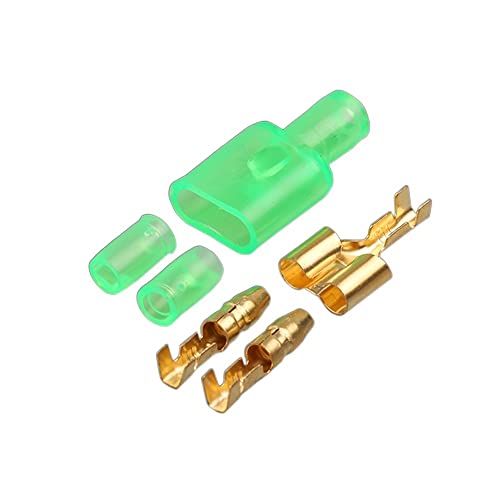 AHSKY 10/20/50sets 4.0 Bullet Terminal 1: 2 Grünes Auto Elektrischer Kabelverbinder Durchmesser 4 mm Stecker + Buchse (Color : 10sets) von AHSKY
