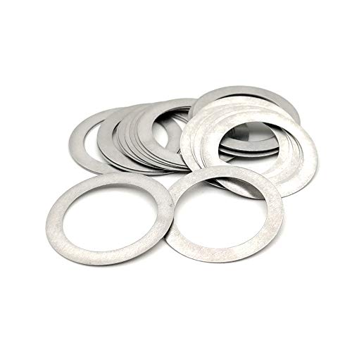 AHSKY 10/20pcs * Dicke 0,3 mm Edelstahl-Flachscheibe Ultra dünne Dichtung Hohe Präzisions-Anstelldichtung M3-M20. Dünne Scheibe SUS304. (Inner Diameter : 15x21x0.3 (20Pcs)) von AHSKY