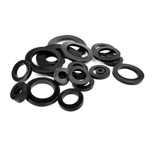 AHSKY 25/50/100 stücke Schwarz Isolierung Dicht Ring M3 M4 M5 M6 M8 M10 M12 Gummi Flache Unterlegscheibe Dichtung for Schraube Bolzen (Size : M3x7mm 100PCS) von AHSKY