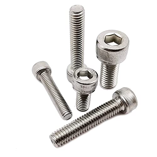 TS-Screw, 50 Stück DIN912 M1.4 M1.6 M2 M2.5 M3 A2-70 304 Edelstahl Innensechskant Innensechskantschraube Bolzen (Color : 8mm, Size : M1.6 50pcs) von AHSKY