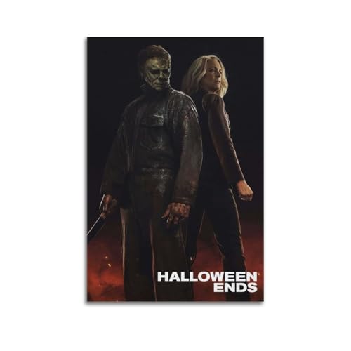 AHSUEWQRUH Halloween-End-Poster, Wandkunst, Leinwandposter, moderne ästhetische Kunst, Dekor, Gemälde für Wohnzimmer, Schlafzimmer, 20 x 30 cm, ungerahmter Stil von AHSUEWQRUH