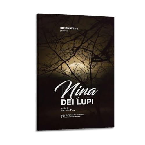 AHSUEWQRUH Nina Dei Lupi Poster, Wandkunst, Leinwandposter, moderne ästhetische Kunst, Dekor, Gemälde für Wohnzimmer, Schlafzimmer, 60 x 90 cm, Rahmenstil von AHSUEWQRUH