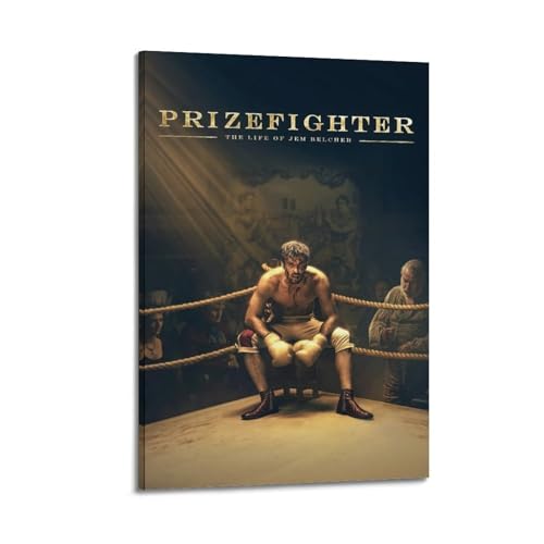 AHSUEWQRUH Prizefighter Poster "The Life of Jem Belcher", Wandkunst, Leinwandposter, moderne ästhetische Kunst, Dekor, Gemälde für Wohnzimmer, Schlafzimmer, 30 x 45 cm, Rahmenstil von AHSUEWQRUH