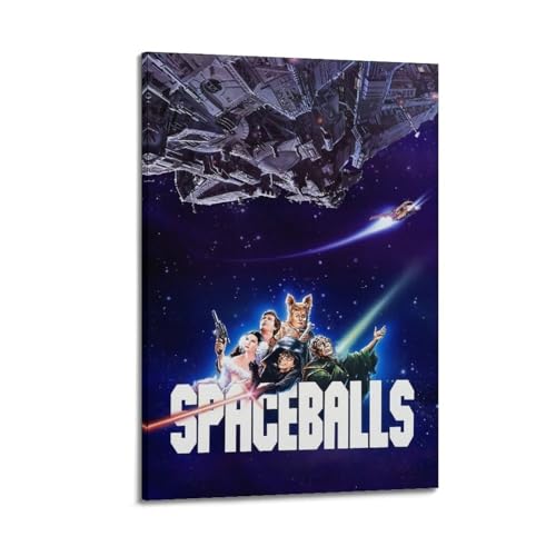 AHSUEWQRUH Spaceballs Poster, Wandkunst, Leinwandposter, moderne ästhetische Kunst, Dekor, Gemälde für Wohnzimmer, Schlafzimmer, 20 x 30 cm, Rahmenstil von AHSUEWQRUH