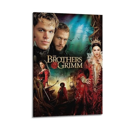 AHSUEWQRUH The Brothers Grimm Poster, Wandkunst, Leinwandposter, moderne ästhetische Kunst, Dekor, Gemälde für Wohnzimmer, Schlafzimmer, 60 x 90 cm, Rahmenstil von AHSUEWQRUH