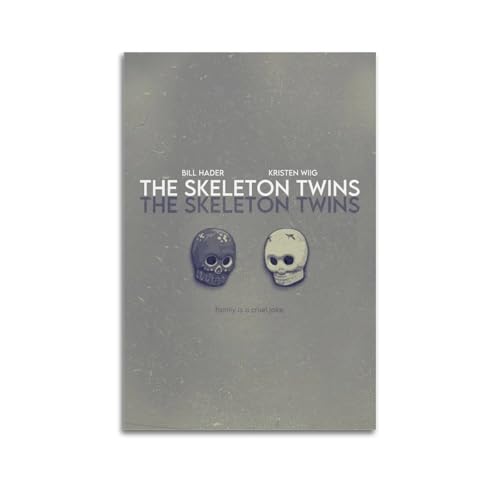 AHSUEWQRUH The Skeleton Twins Poster, Wandkunst, Leinwandposter, moderne ästhetische Kunst, Dekor, Gemälde für Wohnzimmer, Schlafzimmer, 20 x 30 cm, ungerahmter Stil von AHSUEWQRUH