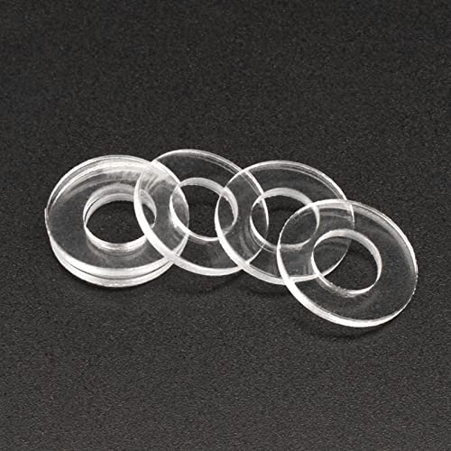 AHTUJGN LYFeng-Unterlegscheiben M1,2 M1,4 M1,7 M1,8 m2 M2,5 M3 M4 M5 M6 ~ M12 Weicher/Harter Kunststoff PVC Transparent isolierende einfache Dichtung, Glatt und langlebig(Hard,M2.2x6x0.5 x100pcs) von AHTUJGN