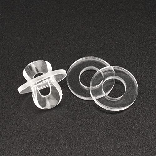AHTUJGN LYFeng-Unterlegscheiben M1,2 M1,4 M1,7 M1,8 m2 M2,5 M3 M4 M5 M6 ~ M12 Weicher/Harter Kunststoff PVC Transparent isolierende einfache Dichtung, Glatt und langlebig(Soft,M1.4x4x0.5 x200pcs) von AHTUJGN