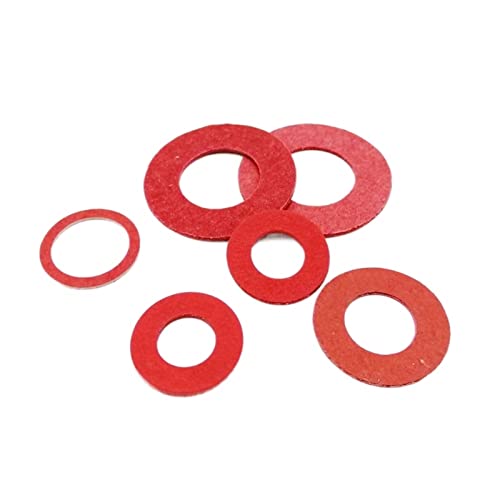 AHTUJGN LYFeng-Unterlegscheiben M2 M2,5 M3 M4 M5 M6 M8 M10 M12 M14 M16 Isolierter Waschmaschine for Rotstahlpapier Glatt und langlebig(100pcs M4x10x0.8mm) von AHTUJGN