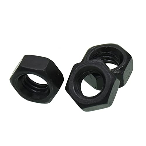 AHTUJGN LYFeng-Unterlegscheiben M2 M2,5 M3 M4 M5 M6 M8 M10 M12 M14 M16 Schwarze Klasse 8.8 Carbonstahl Sechskantmutter, Glatt und langlebig(M3(100PCS)) von AHTUJGN