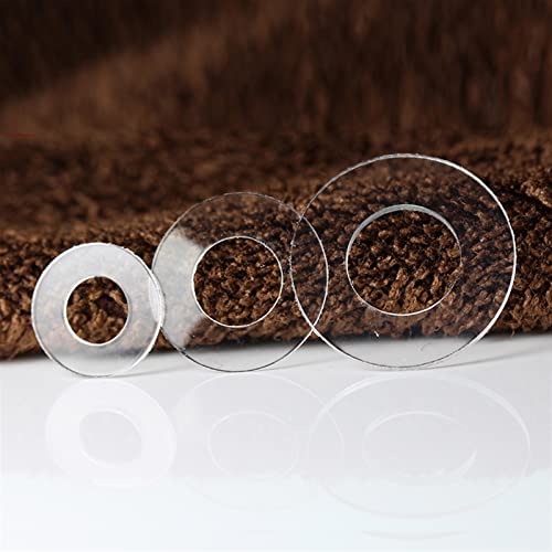 AHTUJGN LYFeng-Unterlegscheiben M2 M2,5 M3 M4 M5 M6 M8 M10 M12 Weiche Harte Kunststoff transparente Isolierung flach gepadelt for Schrauben, Glatt und langlebig(Hard,M8x16x0.5mm(100pcs)) von AHTUJGN