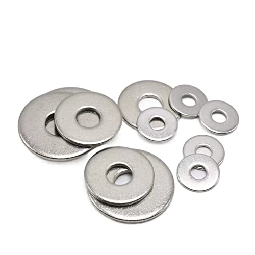 AHTUJGN LYFeng-Unterlegscheiben M3 M4 M5 M6 M8 M10 M12 Edelstahl große Flachwaschmaschine, Glatt und langlebig(M3 50PCS) von AHTUJGN