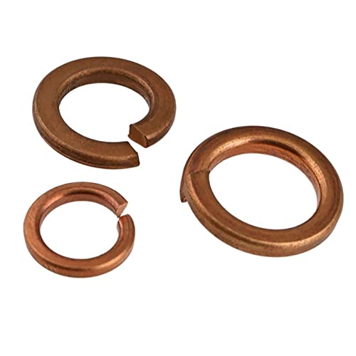 AHTUJGN LYFeng-Unterlegscheiben M3 M4 M5 M6 M8 M10 M12 Messing Split Spring Lock Waschmaschine, Glatt und langlebig(50pcs,M4) von AHTUJGN