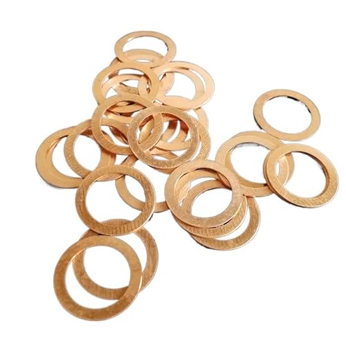 AHTUJGN LYFeng-Unterlegscheiben M30 Dichtung Dichtung Inneren Durchmesser 30 mm Dichtungsring Dünnblech T3 Red Copper Waschmaschine, Glatt und langlebig(30x40x1.5,20Pcs) von AHTUJGN