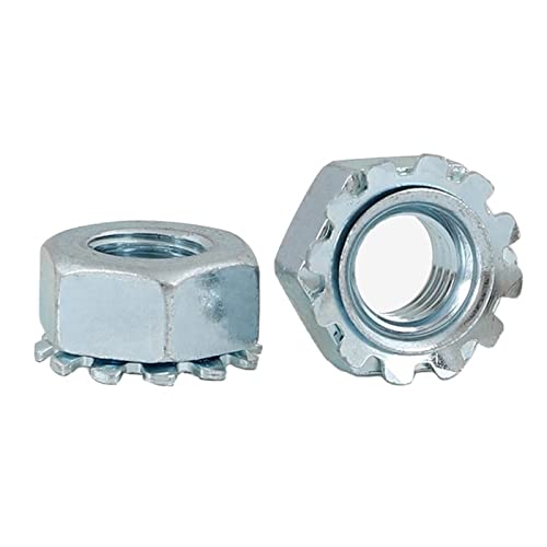 LYFeng-Unterlegscheiben M3 M4 M5 M6 M8 M10 Kohlenstoffstahl Hex gezahnt gezackt Waschmaschinendichtungsverriegelungsmutter, Nuss, Glatt und langlebig(5-16X18(5PCS)) von AHTUJGN