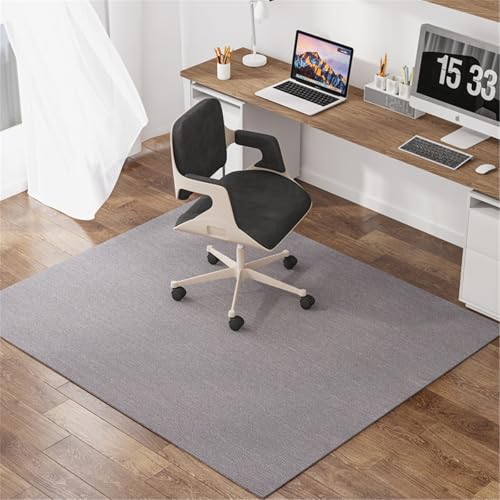 AHUAN Bodenschutzmatte Bürostuhl Unterlage für Hartholzboden Geräuschreduzierung, Fußbodenschutz Easy Glide Schreibtischstuhl Unterlage für Fliesenboden Küche(120 * 120CM,Light Gray) von AHUAN