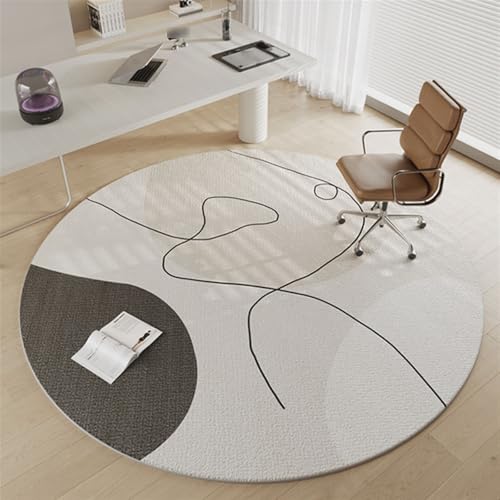 AHUAN Bodenschutzmatte Bürostuhl Unterlage rutschfeste Rückseite, Fußbodenschutz für Hartholzboden Mit Rand Samt Schreibtischstuhl Unterlage für Villa, Studio(120cm,A) von AHUAN