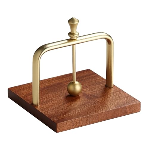 AHUAN Café Retro Stehend Serviettenspender, Holz Serviettenhalter Gästehaus Schlafsaal, Bar Serviettenständer Aufbewahrung Von Postkarten(Gold) von AHUAN