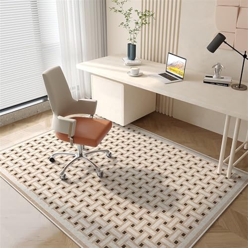 AHUAN Donier-Stoffe Schreibtischstuhl Unterlage Wasserabsorbierend rutschfest, Bodenschutzmatte Bürostuhl Unterlage Schalldämmung Fußbodenschutz für Schminktisch(60 * 120cm,G) von AHUAN
