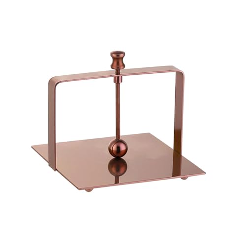 AHUAN Edelstahl Serviettenhalter Küche, Serviettenständer Mit Hebegriff Serviettenspender für Hotels, Gästehäuser(Brass,13.5 * 13.5cm) von AHUAN