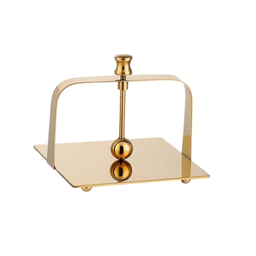 AHUAN Edelstahl Serviettenhalter Küche, Serviettenständer Mit Hebegriff Serviettenspender für Hotels, Gästehäuser(Gold,13.5 * 13.5cm) von AHUAN