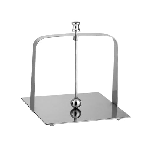 AHUAN Edelstahl Serviettenhalter Küche, Serviettenständer Mit Hebegriff Serviettenspender für Hotels, Gästehäuser(Silver,17.5 * 17.5cm) von AHUAN