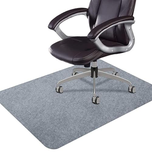 AHUAN Fußbodenschutz Wasserdicht rutschfest Bodenschutzmatte Bürostuhl Unterlage Ohne Aufrollen Leichtgängig, Schreibtischstuhl Unterlage für Konferenzraum, Balkon(90 * 120cm,Light Grey) von AHUAN