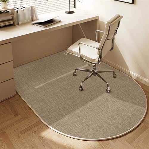 AHUAN Fußbodenschutz für Rollstuhl Verdickte Samt Bodenschutzmatte Bürostuhl Unterlage Eingangshalle, Küche Schreibtischstuhl Unterlage Wohnungsdekoration(120 * 100cm,Beige C) von AHUAN