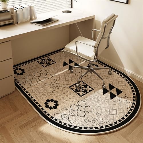 AHUAN Fußbodenschutz für Rollstuhl Verdickte Samt Bodenschutzmatte Bürostuhl Unterlage Eingangshalle, Küche Schreibtischstuhl Unterlage Wohnungsdekoration(120 * 100cm,Pattern B) von AHUAN