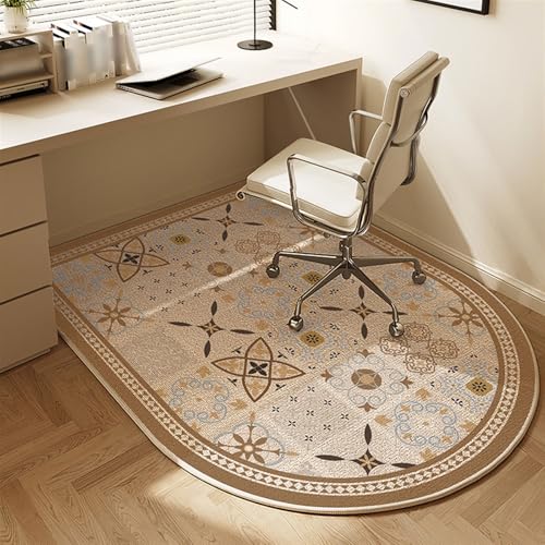 AHUAN Fußbodenschutz für Rollstuhl Verdickte Samt Bodenschutzmatte Bürostuhl Unterlage Eingangshalle, Küche Schreibtischstuhl Unterlage Wohnungsdekoration(120 * 60cm,Pattern D) von AHUAN