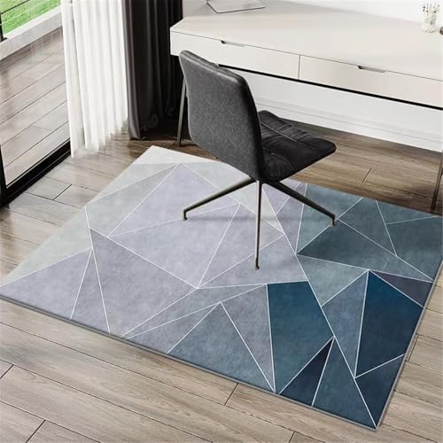 AHUAN Kurzer Flor Stoff Schreibtischstuhl Unterlage für Hartholzboden, rutschfest Bodenschutzmatte Bürostuhl Unterlage Schminktisch, Spielzimmer Fußbodenschutz(100 * 120cm,Dot-Molded Bottom,A) von AHUAN