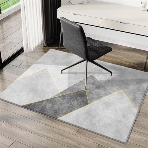 AHUAN Kurzer Flor Stoff Schreibtischstuhl Unterlage für Hartholzboden, rutschfest Bodenschutzmatte Bürostuhl Unterlage Schminktisch, Spielzimmer Fußbodenschutz(100 * 120cm,Dot-Molded Bottom,E) von AHUAN