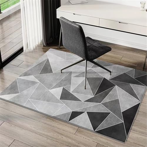 AHUAN Kurzer Flor Stoff Schreibtischstuhl Unterlage für Hartholzboden, rutschfest Bodenschutzmatte Bürostuhl Unterlage Schminktisch, Spielzimmer Fußbodenschutz(160 * 230cm,Silicone Bottom,G) von AHUAN