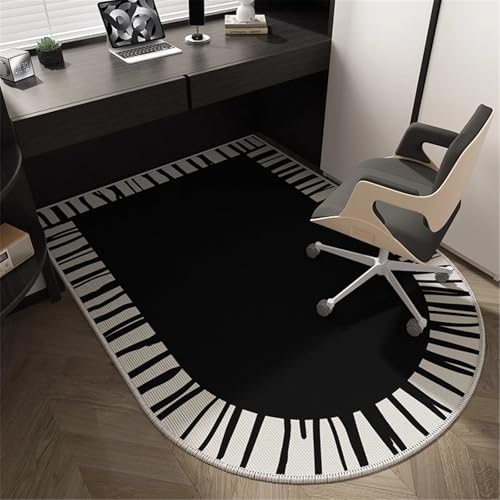 AHUAN Leichter Luxus Schreibtischstuhl Unterlage Mit Rand, Kurzer Flor Bodenschutzmatte Bürostuhl Unterlage rutschfest Rückseite, Fußbodenschutz für Hartholzboden(120 * 140cm,I) von AHUAN