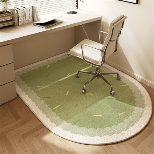 AHUAN Loop Pile Schreibtischstuhl Unterlage für Frisiertisch Schlafzimmer, Bodenschutzmatte Bürostuhl Unterlage rutschfeste Rückseite, Fußbodenschutz für Hartholzboden(120 * 120cm,Minimalist G) von AHUAN