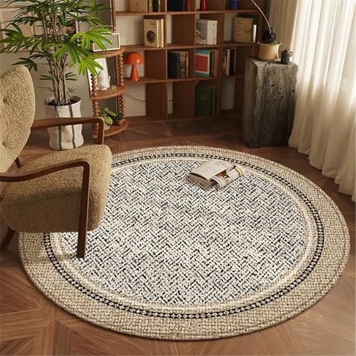 AHUAN Minimalismus Schreibtischstuhl Unterlage für Hartholzboden, Niedriger Flor Bodenschutzmatte Bürostuhl Unterlage Sofa, Couchtisch Fußbodenschutz Mit Rand(120cm,F) von AHUAN