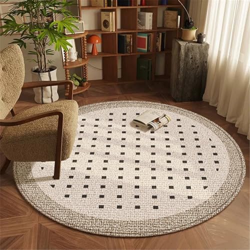 AHUAN Minimalismus Schreibtischstuhl Unterlage für Hartholzboden, Niedriger Flor Bodenschutzmatte Bürostuhl Unterlage Sofa, Couchtisch Fußbodenschutz Mit Rand(60cm,G) von AHUAN