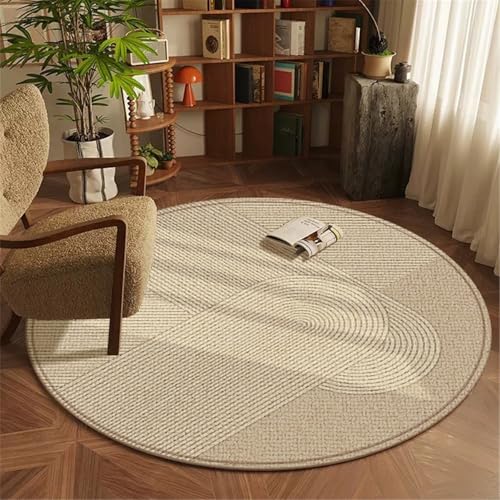 AHUAN Minimalismus Schreibtischstuhl Unterlage für Hartholzboden, Niedriger Flor Bodenschutzmatte Bürostuhl Unterlage Sofa, Couchtisch Fußbodenschutz Mit Rand(80cm,D) von AHUAN