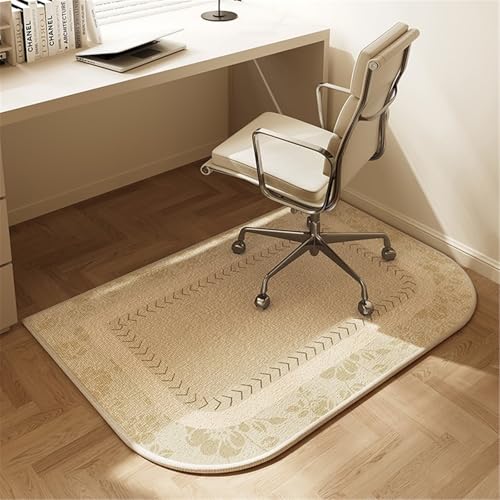 AHUAN Ohne Aufrollen Bodenschutzmatte Bürostuhl Unterlage, Samt rutschfest Fußbodenschutz für Hartholzböden, Schreibtischstuhl Unterlage Schlafzimmer Schminktisch(120 * 180cm,E) von AHUAN