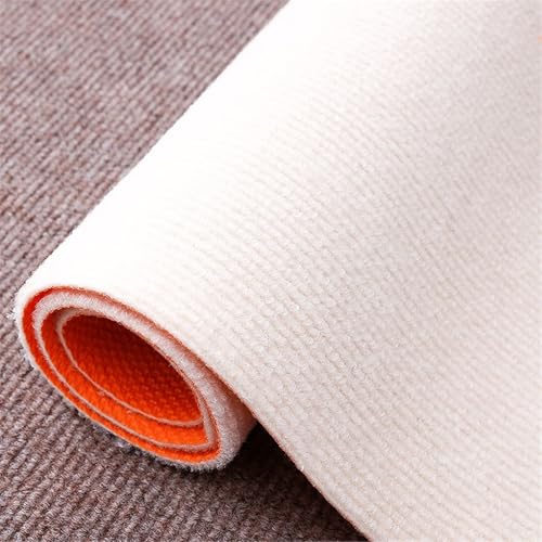 AHUAN Samt Schreibtischstuhl Unterlage Mit Rutschfester Rückseite, Bodenschutzmatte Bürostuhl Unterlage Kostenloses Zuschneiden Fußbodenschutz für Rollstuhl(120 * 200CM,Off-White) von AHUAN