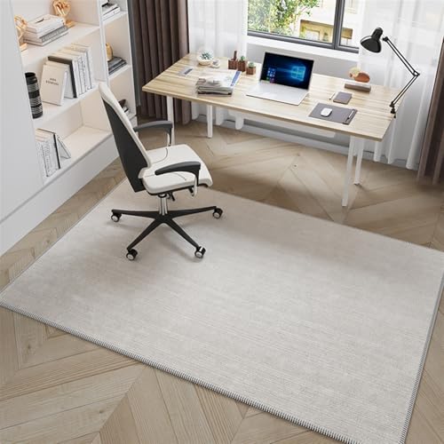 AHUAN Schalldämmung Bodenschutzmatte Bürostuhl Unterlage Leichtgängig, Fußbodenschutz rutschfest Verdickt, Schreibtischstuhl Unterlage für Dessertgeschäft, Wohnung(160 * 230cm,Light Grey) von AHUAN