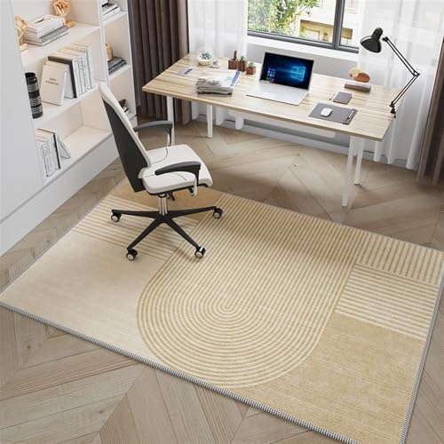 AHUAN Schalldämmung Bodenschutzmatte Bürostuhl Unterlage Leichtgängig, Fußbodenschutz rutschfest Verdickt, Schreibtischstuhl Unterlage für Dessertgeschäft, Wohnung(180 * 250cm,Fingerprint B) von AHUAN