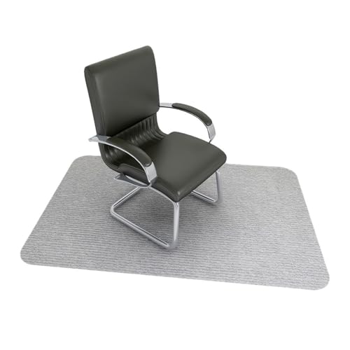AHUAN Schalldämmung rutschfest Bodenschutzmatte Bürostuhl Unterlage Schlafzimmer, Wohnzimmer Schreibtischstuhl Unterlage, Fußbodenschutz für Fliesenboden(Gray,120 * 120cm) von AHUAN