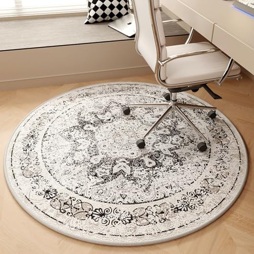 AHUAN Schlafzimmer Bodenschutzmatte Bürostuhl Unterlage Schaukelstuhl, Schminktisch Fußbodenschutz für Fliesenböden, rutschfest Schalldämmung Schreibtischstuhl Unterlage(80cm,Gray) von AHUAN